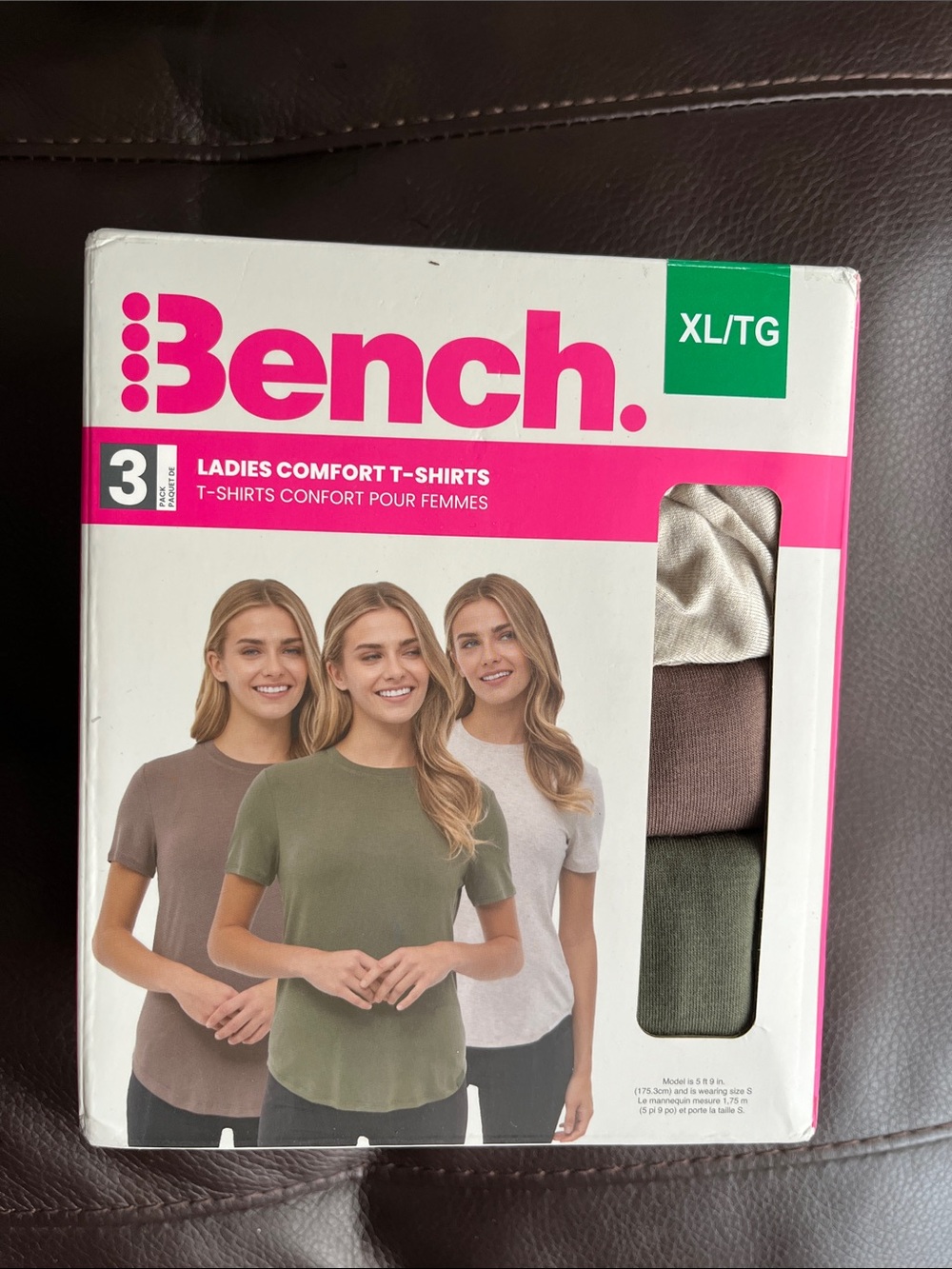 Bench Women's 3-Pack Crew Tees — Olive, Taupe, Cream